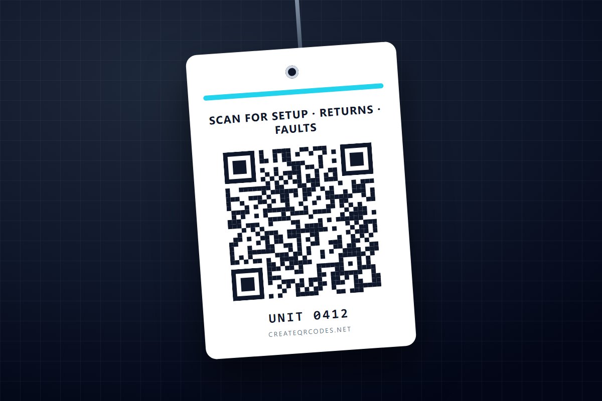 QR Codes on Rental Equipment: Setup, Returns and Fault Reports